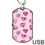 Emoji Heart Dog Tag USB Flash (One Side)