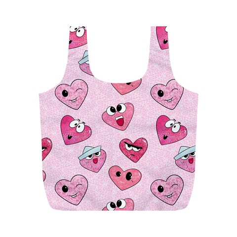 Emoji Heart Full Print Recycle Bag (M) from ZippyPress Front