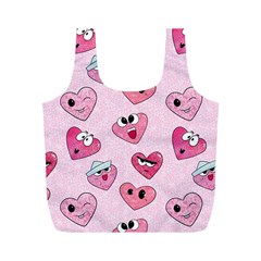 Emoji Heart Full Print Recycle Bag (M) from ZippyPress Back