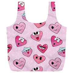 Emoji Heart Full Print Recycle Bag (XL) from ZippyPress Front