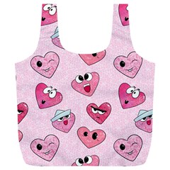Emoji Heart Full Print Recycle Bag (XL) from ZippyPress Back