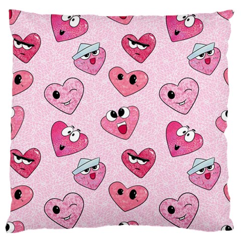 Emoji Heart Standard Flano Cushion Case (Two Sides) from ZippyPress Front