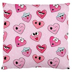 Emoji Heart Standard Flano Cushion Case (Two Sides) from ZippyPress Back