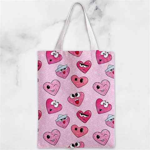 Emoji Heart Zipper Classic Tote Bag from ZippyPress Front