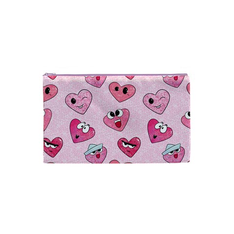 Emoji Heart Cosmetic Bag (XS) from ZippyPress Front