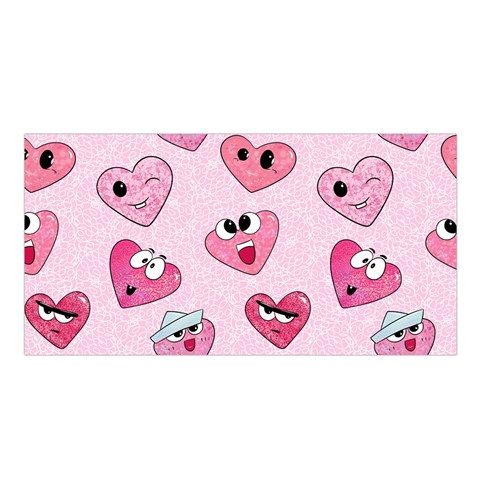 Emoji Heart Satin Shawl from ZippyPress Front