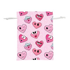 Emoji Heart Lightweight Drawstring Pouch (L) from ZippyPress Front