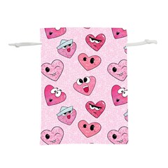 Emoji Heart Lightweight Drawstring Pouch (L) from ZippyPress Back