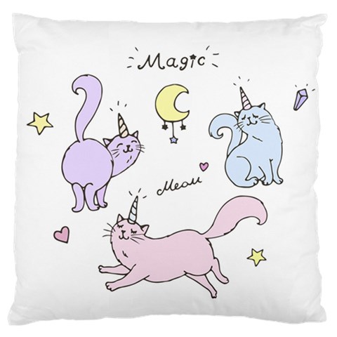 Cute unicorn cats Standard Flano Cushion Case (One Side) from ZippyPress Front