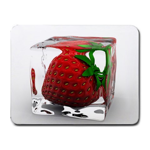 Strawberry Ice cube Small Mousepad from ZippyPress Front