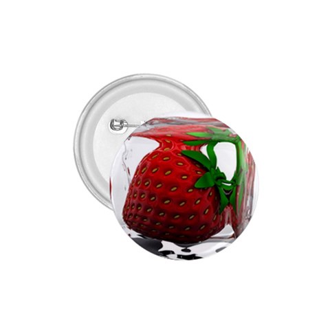 Strawberry Ice cube 1.75  Button from ZippyPress Front