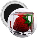 Strawberry Ice cube 3  Magnet