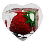 Strawberry Ice cube Ornament (Heart)