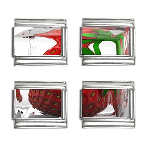 Strawberry Ice cube 9mm Italian Charm (4 pack) from ZippyPress Front