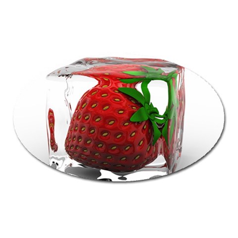 Strawberry Ice cube Magnet (Oval) from ZippyPress Front