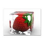 Strawberry Ice cube Sticker A4 (10 pack)