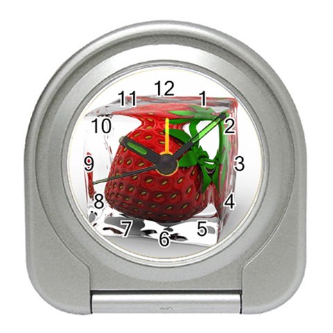 Strawberry Ice cube Travel Alarm Clock from ZippyPress Front