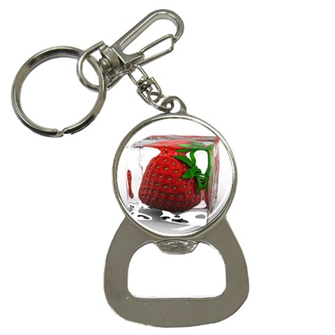 Strawberry Ice cube Bottle Opener Key Chain from ZippyPress Front