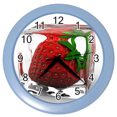 Strawberry Ice cube Color Wall Clock from ZippyPress Front