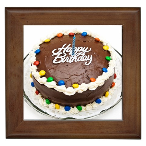 Birthday Cake Framed Tile from ZippyPress Front