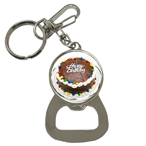 Birthday Cake Bottle Opener Key Chain from ZippyPress Front