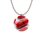 Heart Capsule 1  Button Necklace