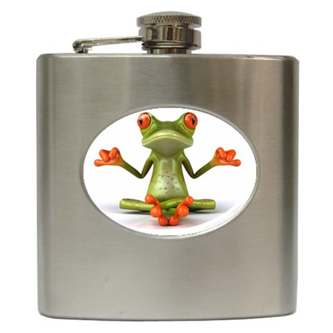 Crazy Frog Hip Flask (6 oz) from ZippyPress Front