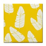 Yellow Banana Leaves Tile Coaster