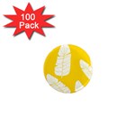 Yellow Banana Leaves 1  Mini Magnet (100 pack) 