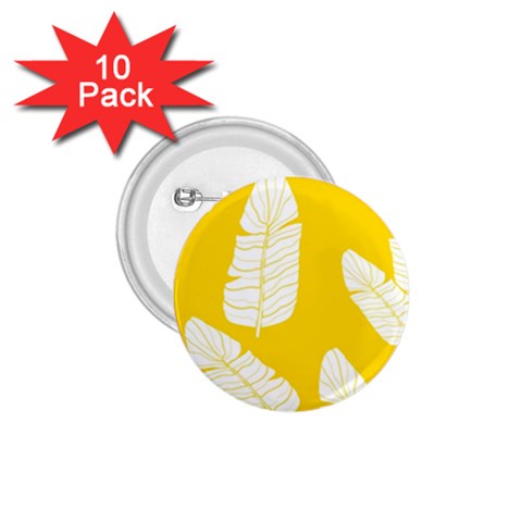 Yellow Banana Leaves 1.75  Button (10 pack)  from ZippyPress Front