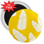 Yellow Banana Leaves 3  Magnet (10 pack)