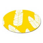 Yellow Banana Leaves Magnet (Oval)
