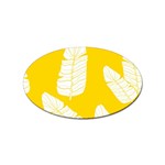 Yellow Banana Leaves Sticker Oval (100 pack)
