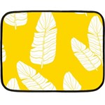 Yellow Banana Leaves Fleece Blanket (Mini)
