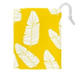Yellow Banana Leaves Drawstring Pouch (4XL)