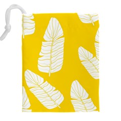 Yellow Banana Leaves Drawstring Pouch (5XL) from ZippyPress Back
