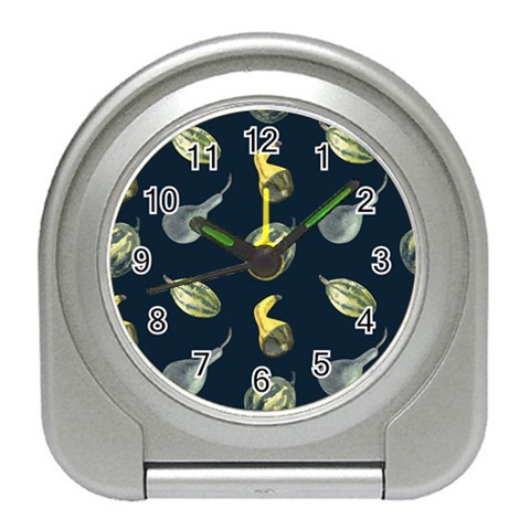 Vintage Vegetables Zucchini Travel Alarm Clock from ZippyPress Front
