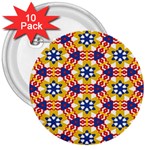 Wavey shapes pattern                                                              3  Button (10 pack)