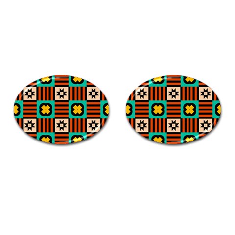 Shapes in shapes                                                               Cufflinks (Oval) from ZippyPress Front(Pair)