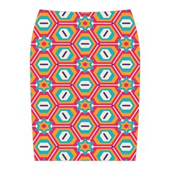 Hexagons and stars pattern                                                               Midi Wrap Pencil Skirt from ZippyPress Back