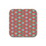 Hexagons and stars pattern                                                                Rubber Square Coaster (4 pack)
