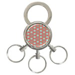 Hexagons and stars pattern                                                                3-Ring Key Chain