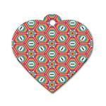 Hexagons and stars pattern                                                                Dog Tag Heart (One Side)