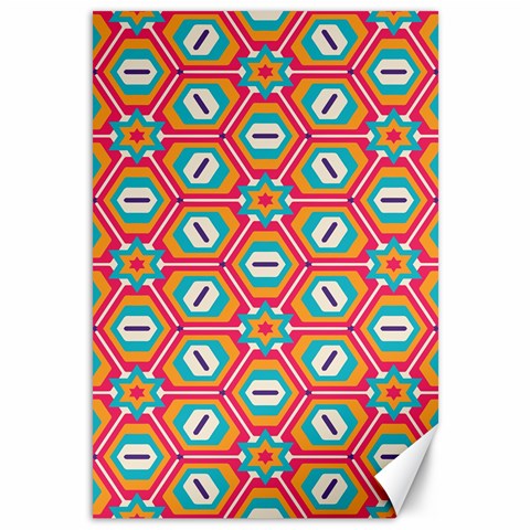 Hexagons and stars pattern                                                                Canvas 12  x 18  from ZippyPress 11.88 x17.36  Canvas - 1
