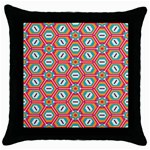 Hexagons and stars pattern                                                                Throw Pillow Case (Black)