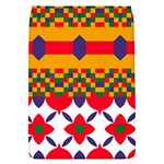 Red flowers and colorful squares                                                                 BlackBerry Q10 Hardshell Case