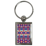 Pastel shapes rows on a purple background                                                                   Key Chain (Rectangle)