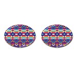 Pastel shapes rows on a purple background                                                                   Cufflinks (Oval)