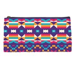 Pastel shapes rows on a purple background                                                                  Pencil Case