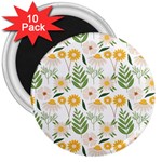 Flowers on a white background pattern                                                                    3  Magnet (10 pack)